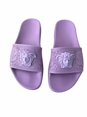 Versace Collection Lilac Medusa Palazzo Slides 36 - Women